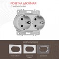 Розетка двойная с заземлением, без рамки Arte Milano am-202 202.40-2.silver - фото 4937210 Розетка двойная с заземлением, без рамки Arte Milano am-202 202.40-2.silver - фото 4937210