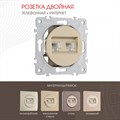Розетка двойная RJ-11 и Ethernet RJ-45, без рамки Arte Milano am-202 202.44-1.shampan - фото 4937310 Розетка двойная RJ-11 и Ethernet RJ-45, без рамки Arte Milano am-202 202.44-1.shampan - фото 4937310