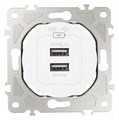 Розетка USB, без рамки Arte Milano am-202 202.46-1.white - фото 4937365
