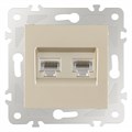 Розетка Ethernet RJ-45 без рамки Arte Milano am-203 203.45-2.shampan - фото 4938021