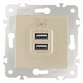 Розетка USB, без рамки Arte Milano am-203 203.46-1.shampan - фото 4938045