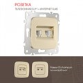 Розетка двойная RJ-11 и Ethernet RJ-45, без рамки Arte Milano am-205 205.44-1.shampan - фото 4938396 Розетка двойная RJ-11 и Ethernet RJ-45, без рамки Arte Milano am-205 205.44-1.shampan - фото 4938396