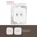 Розетка двойная RJ-11 и Ethernet RJ-45, без рамки Arte Milano am-205 205.44-1.white - фото 4938404 Розетка двойная RJ-11 и Ethernet RJ-45, без рамки Arte Milano am-205 205.44-1.white - фото 4938404
