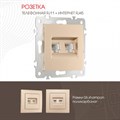 Розетка двойная RJ-11 и Ethernet RJ-45, без рамки Arte Milano am-206 206.44-1.shampan - фото 4938727 Розетка двойная RJ-11 и Ethernet RJ-45, без рамки Arte Milano am-206 206.44-1.shampan - фото 4938727