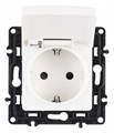 Розетка влагозащищенная с заземлением и со шторкой с крышкой Arte Milano am-217 217.41-1.white - фото 4939012
