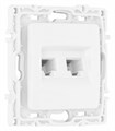 Розетка двойная RJ-11 и Ethernet RJ-45, без рамки Arte Milano am-217 217.44-1.white - фото 4939069 Розетка двойная RJ-11 и Ethernet RJ-45, без рамки Arte Milano am-217 217.44-1.white - фото 4939069