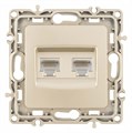 Розетка Ethernet RJ-45 без рамки Arte Milano am-217 217.45-2.shampan - фото 4939092