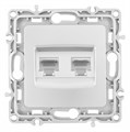 Розетка Ethernet RJ-45 без рамки Arte Milano am-217 217.45-2.silver - фото 4939096