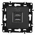 Розетка USB, без рамки Arte Milano am-217 217.46-1.black - фото 4939104