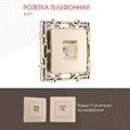 Розетка телефонная RJ-11 без рамки Arte Milano am-217 217.51-1.shampan - фото 4939189