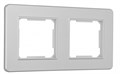 Рамка на 2 поста Arte Milano am-502.16 502.16-2.silver - фото 4941421