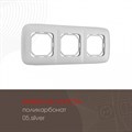 Рамка на 3 поста Arte Milano am-505.05 505.05-3.silver - фото 4941715
