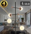 Люстра на штанге Natali Kovaltseva LOFT LED LED LAMPS 81338 GOLD BLACK - фото 4969013