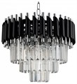 Подвесная люстра Natali Kovaltseva Darian DARIAN 76017/5C CHROME BLACK - фото 4969554