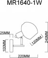 Бра MyFar Diana MR1640-1W - фото 4977356