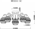 Потолочная люстра MyFar Frank MR1651-5C - фото 4977367