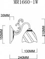 Бра MyFar Nicole MR1660-1W - фото 4977375