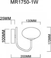 Бра MyFar Scott MR1750-1W - фото 4977401