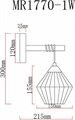 Бра MyFar Bella MR1770-1W - фото 4977413