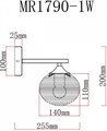 Бра MyFar Gloria MR1790-1W - фото 4977418