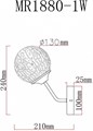 Бра MyFar Camilla MR1880-1W - фото 4977451
