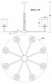 Люстра на штанге MyFar Alen MR1911-8P - фото 4977505