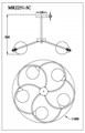 Люстра на штанге MyFar Leticia MR2251-5C - фото 4978055