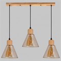 Подвесной светильник Imex MD.5870 MD.5870-3-P-WOOD+BK - фото 5013195