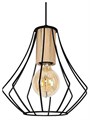 Подвесной светильник Imex MD.9050 MD.9050-1-P-BK+WOOD - фото 5013357