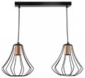 Подвесной светильник Imex MD.9050 MD.9050-2-P-BK+WOOD - фото 5013359